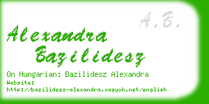 alexandra bazilidesz business card